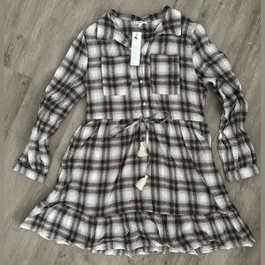 NWT VICI London Town Plaid Mini Dress Medium